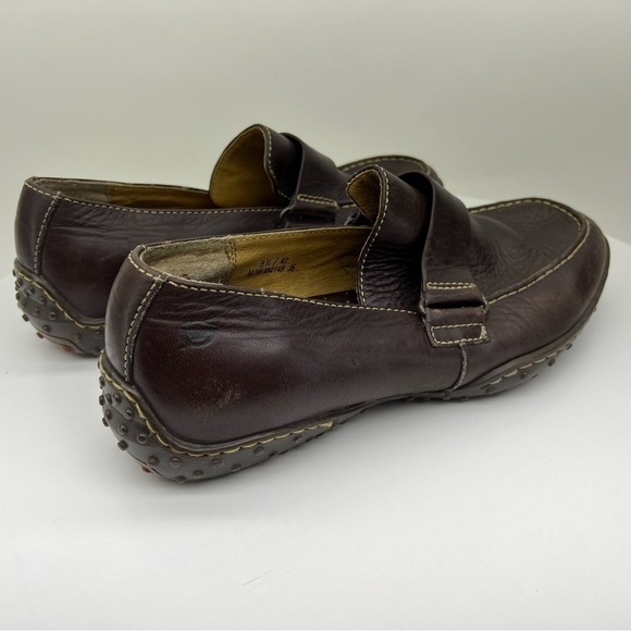 Born Loafers Driving Shoes Moccasins Slip On Brown Leather Comfy Casual Office - Picture 7 of 14